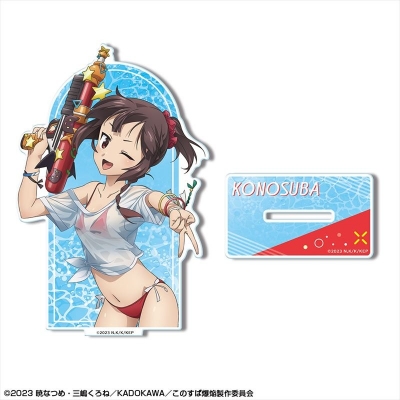 【ライセンスエージェント】この素晴らしい世界に爆焔を！ アクリルスタンド デザイン03（めぐみん/Tシャツ水着Ver./B）【描き下ろし】
