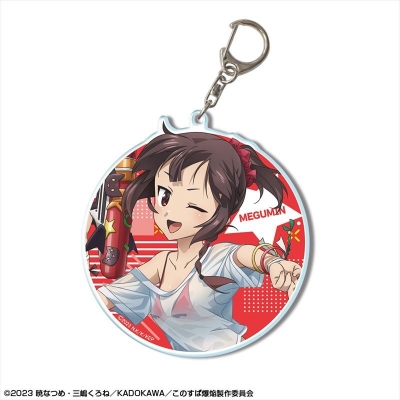 【ライセンスエージェント】この素晴らしい世界に爆焔を！ ビッグアクリルキーホルダー デザイン01（めぐみん/Tシャツ水着Ver.）【描き下ろし】
