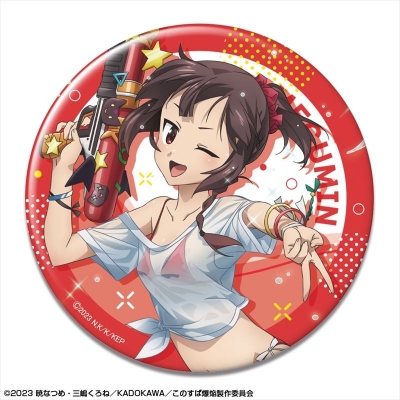 【ライセンスエージェント】この素晴らしい世界に爆焔を！ 缶バッジ デザイン01（めぐみん/Tシャツ水着Ver./A）【描き下ろし】