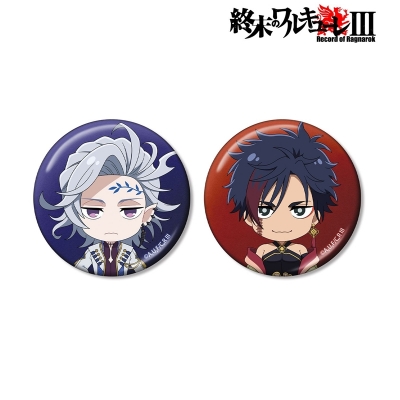 【アルマビアンカ】終末のワルキューレIII ハデス＆始皇帝 ちびキャラ メタリック缶バッジ2個セット