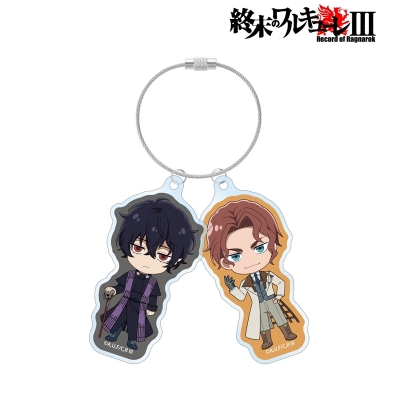 【アルマビアンカ】終末のワルキューレIII ベルゼブブ＆ニコラ・テスラ ちびキャラ 2連ワイヤーBIGアクリルキーホルダー
