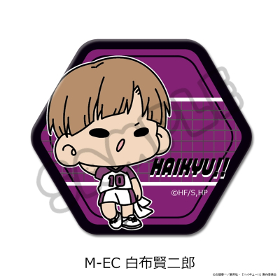 【シンクイノベーション】ハイキュー！！ 第11弾 六角形缶バッジ（mochocho） M-EC 白布賢二郎