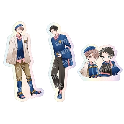 【KADOKAWA】オーロラステッカーセット PINK/NAVY TRAD. CLUB ver. 悠と晴