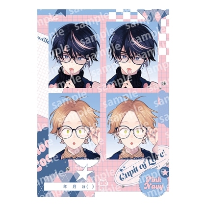 【KADOKAWA】プリントフォト風シール PINK/NAVY TRAD. CLUB ver. 君には届かない。