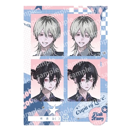【KADOKAWA】プリントフォト風シール PINK/NAVY TRAD. CLUB ver. 666DOPES
