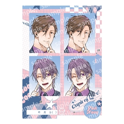 【KADOKAWA】プリントフォト風シール PINK/NAVY TRAD. CLUB ver. 好いも甘いも