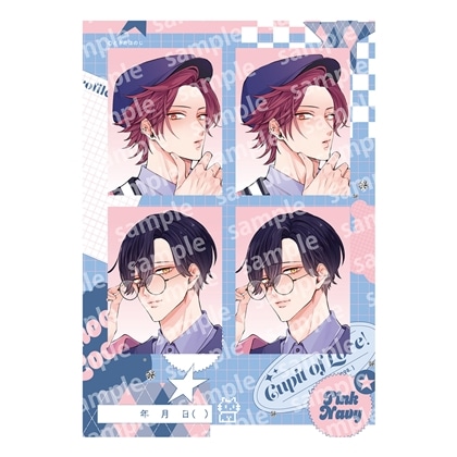 【KADOKAWA】プリントフォト風シール PINK/NAVY TRAD. CLUB ver. ねこはねこらしくあれ