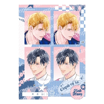 【KADOKAWA】プリントフォト風シール PINK/NAVY TRAD. CLUB ver. ベッドイン・ルール