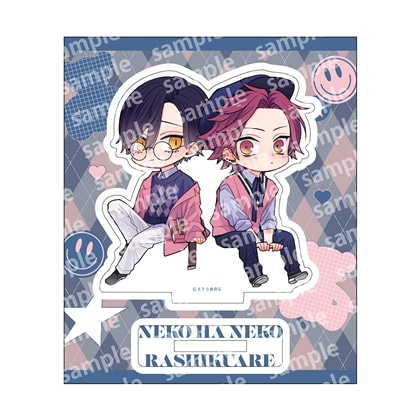 【KADOKAWA】アクリルスタンド デフォルメ PINK/NAVY TRAD. CLUB ver. ねこはねこらしくあれ