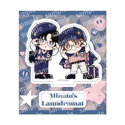 【KADOKAWA】アクリルスタンド デフォルメ PINK/NAVY TRAD. CLUB ver. みなと商事コインランドリー