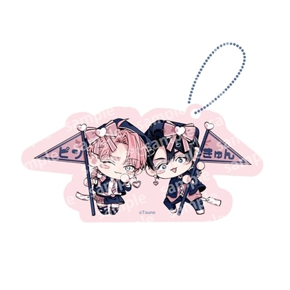 【KADOKAWA】アクリルブロックチャーム PINK/NAVY TRAD. CLUB ver. ピンクにきゅんしていいですか