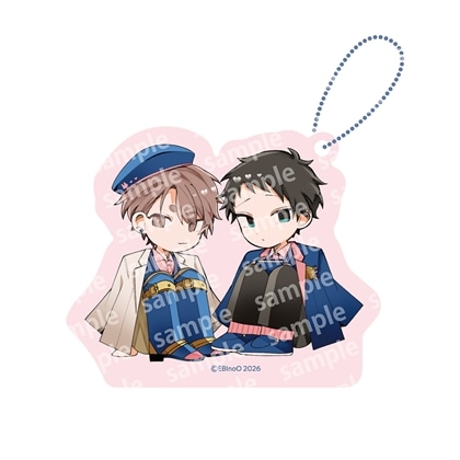 【KADOKAWA】アクリルブロックチャーム PINK/NAVY TRAD. CLUB ver. 悠と晴