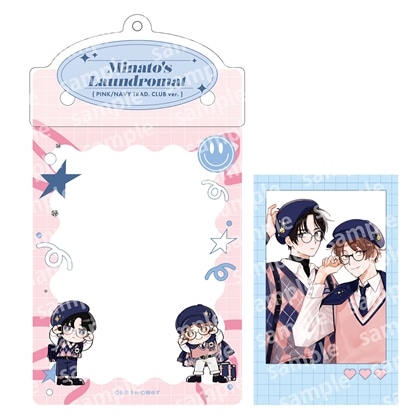 【KADOKAWA】カードケースホルダー＆フォト風カードセット PINK/NAVY TRAD. CLUB ver. みなと商事コインランドリー