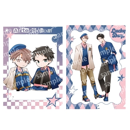 【KADOKAWA】クリアファイルセット PINK/NAVY TRAD. CLUB ver. 悠と晴