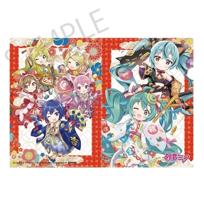 【KADOKAWA】「初音ミク×招き猫」 クリアファイル ピアプロキャラクターズ Art by らっす