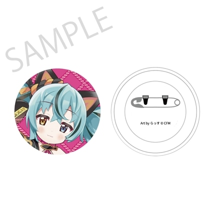 【KADOKAWA】「初音ミク×招き猫」 ふわもふタッチ缶バッジ 初音ミク黒猫C Art by らっす