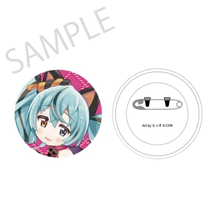 【KADOKAWA】「初音ミク×招き猫」 ふわもふタッチ缶バッジ 初音ミク黒猫D Art by らっす