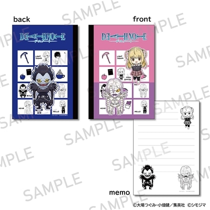 【KADOKAWA】DEATH NOTE BOOK型メモ帳 シモジマコラボver. 弥海砂・リューク・レム