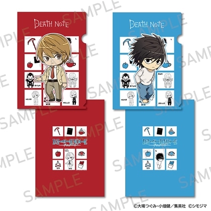 【KADOKAWA】DEATH NOTE A4クリアファイル2枚セット シモジマコラボver. 夜神月・L