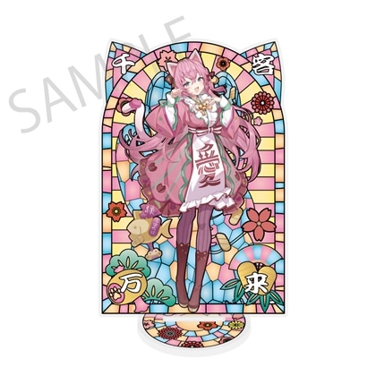 【KADOKAWA】「初音ミク×招き猫×真夏の熊谷」ステンドグラス風素材加工アクリルスタンド 巡音ルカ Art by イコモチ