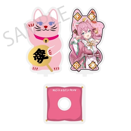 【KADOKAWA】「初音ミク×招き猫×真夏の熊谷」 まわるダイカットアクリルスタンド 巡音ルカ Art by イコモチ