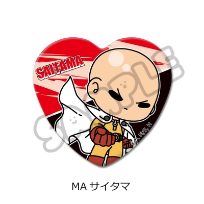 【シンクイノベーション】ワンパンマン ハート型缶バッジ MA サイタマ