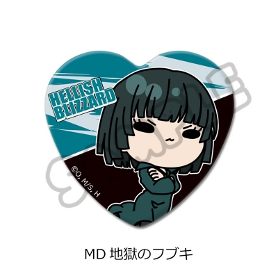 【シンクイノベーション】ワンパンマン ハート型缶バッジ MD 地獄のフブキ