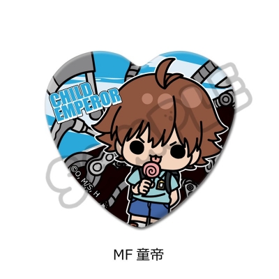 【シンクイノベーション】ワンパンマン ハート型缶バッジ MF 童帝