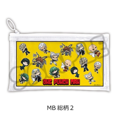 【シンクイノベーション】ワンパンマン フラットクリアポーチ MB 総柄2
