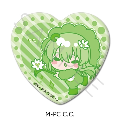 【シンクイノベーション】コードギアス 反逆のルルーシュ 第6弾 ハート型缶バッジ M-PC C.C.