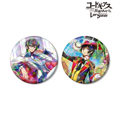 【アルマビアンカ】コードギアス 反逆のルルーシュ ロストストーリーズ ルルーシュ ホログラム缶バッジ2個セット ver.A