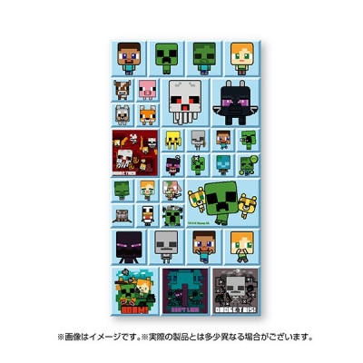 【エンスカイ】MINECRAFT マインクラフト ぺたかくシール 3 Square Heads 1袋（※同一商品の入数）：12