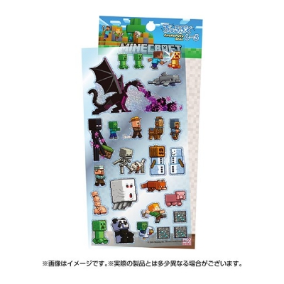 【エンスカイ】MINECRAFT マインクラフト ちゅるぷくしーる Puffy Pixels 1袋（※同一商品の入数）：12