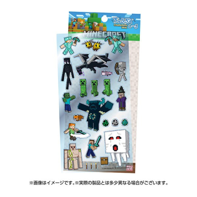 【エンスカイ】MINECRAFT マインクラフト ちゅるぷくしーる Puffy MOBs 1袋（※同一商品の入数）：12