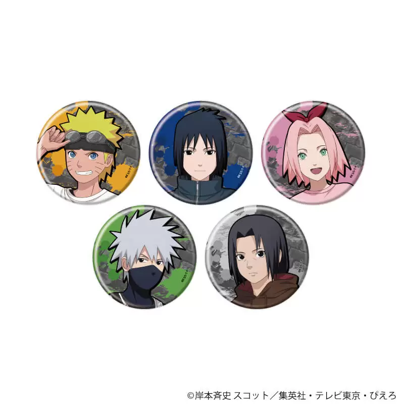 【A3】缶バッジ「NARUTO-ナルト- 疾風伝」20/ストリートファッションver. ブラインド（全5種）（描き下ろしイラスト） 1BOX入数：5