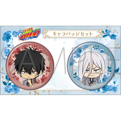 【ムービック】家庭教師ヒットマン REBORN！ キャラバッジセット/XANXUS（10年後）＆スペルビ・スクアーロ（10年後） ミニキャラ ～フォーマルスタイル～
