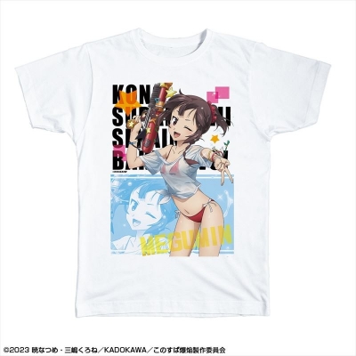 【ライセンスエージェント】この素晴らしい世界に爆焔を！ Tシャツ XLサイズ デザイン01（めぐみん/Tシャツ水着Ver.）【描き下ろし】