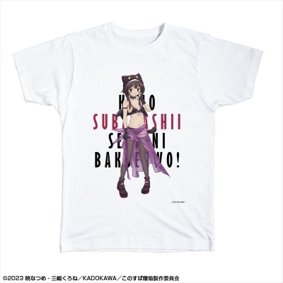 【ライセンスエージェント】この素晴らしい世界に爆焔を！ Tシャツ XLサイズ デザイン02（めぐみん/ちょむすけ風水着Ver.）【描き下ろし】