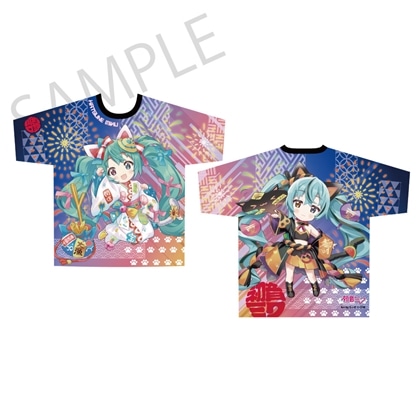 【KADOKAWA】「初音ミク×招き猫」 フルグラフィックTシャツ Art by らっす