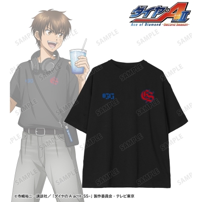 【アルマビアンカ】TVアニメ『ダイヤのA actII -Second Season-』 描き下ろし 沢村栄純 私服・野球観戦ver. 着用BIGシルエットTシャツユニセックス（サイズ/XL）