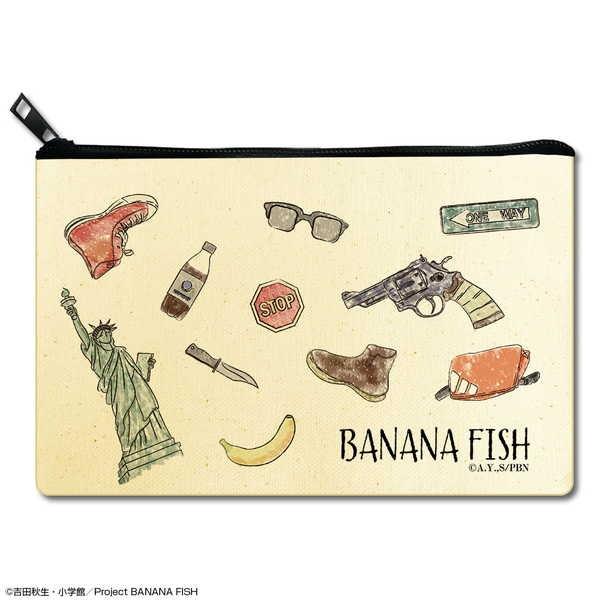 【ライセンスエージェント】BANANA FISH フラットポーチ デザイン01（モチーフ）