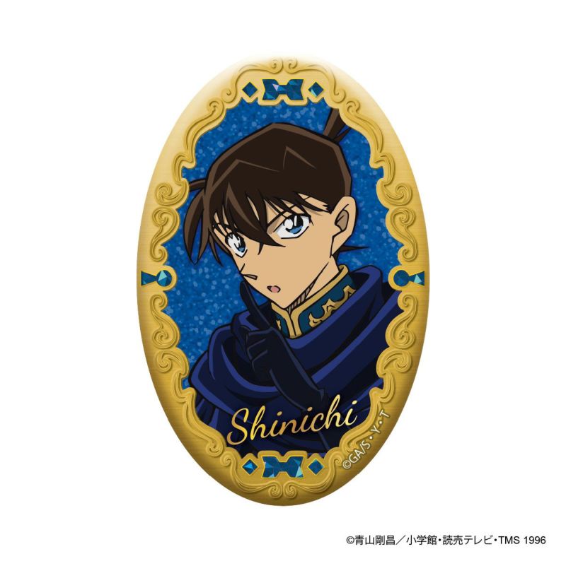 【アイアップ】名探偵コナン オーバル缶バッジ（工藤新一）