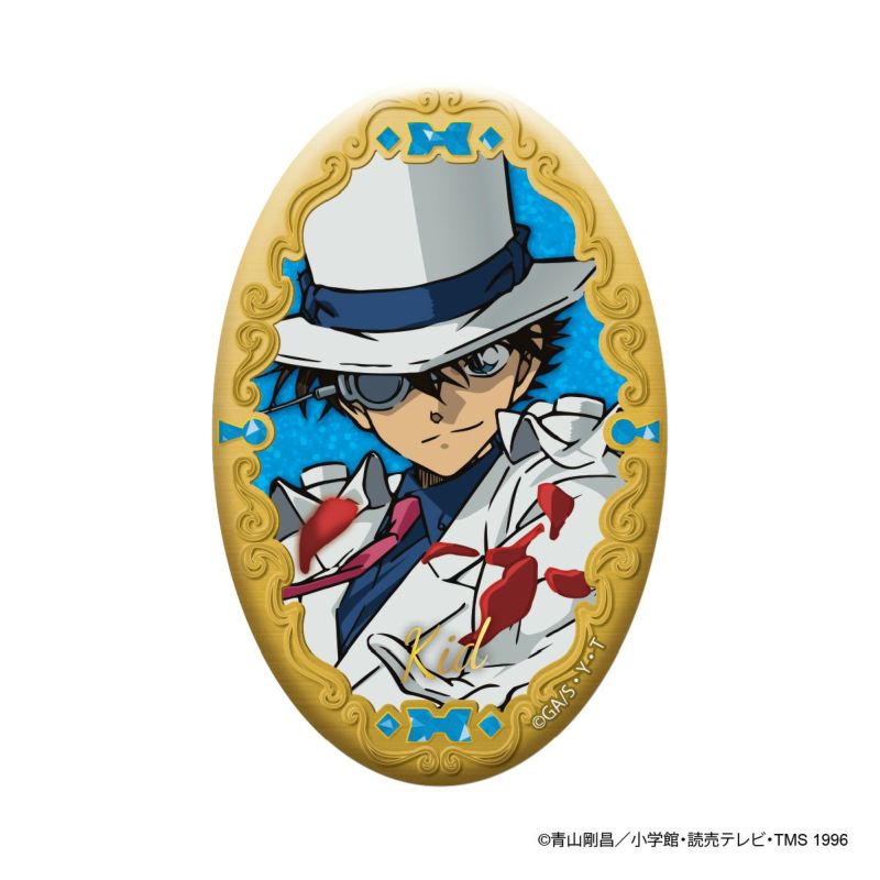 【アイアップ】名探偵コナン オーバル缶バッジ（怪盗キッド）