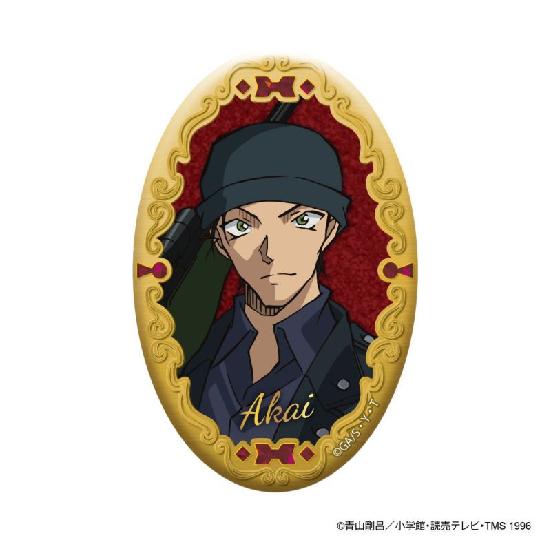【アイアップ】名探偵コナン オーバル缶バッジ（赤井秀一）