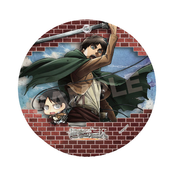 【CS.FRONT】進撃の巨人 レザーコースターキーホルダー /01 エレン