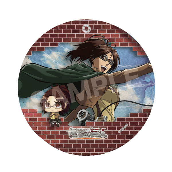 【CS.FRONT】進撃の巨人 レザーコースターキーホルダー /11 ハンジ