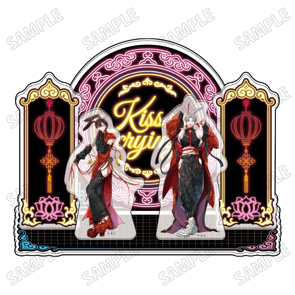 【メディコス・エンタテインメント】「Kiss me crying」描き下ろしアクリルジオラマ【チャイナバニーver.】