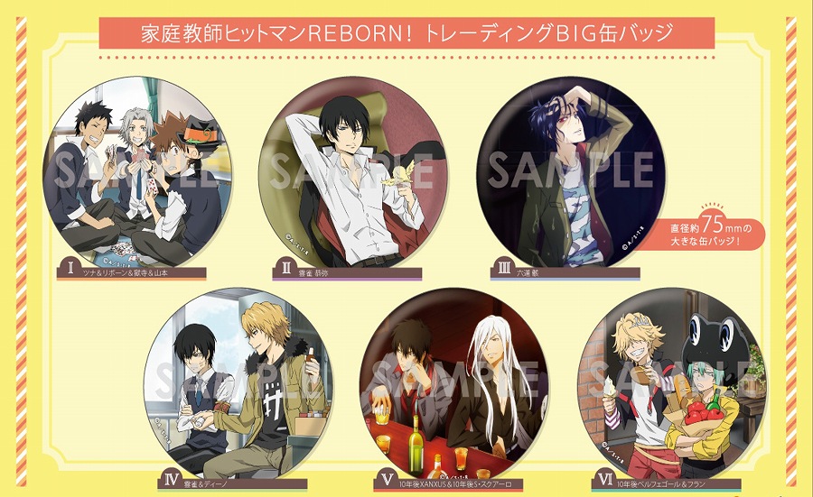 【ソル・インターナショナル】家庭教師ヒットマンREBORN！ トレーディングBIG缶バッジ 1BOX入数：6