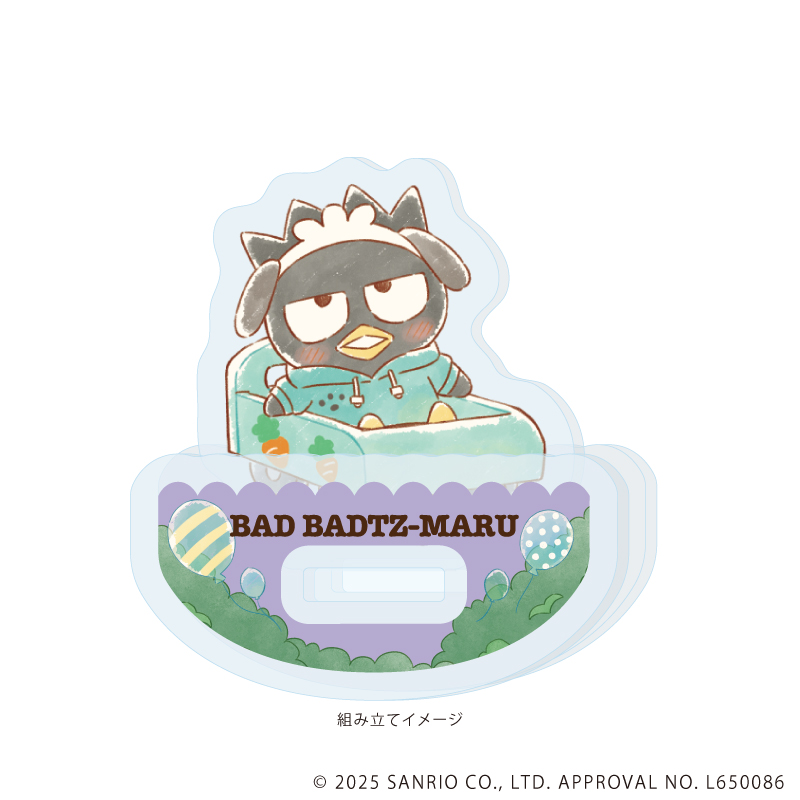 【A3】ゆらゆらアクリルスタンド「はぴだんぶい」04/バッドばつ丸（グラフアートイラスト）