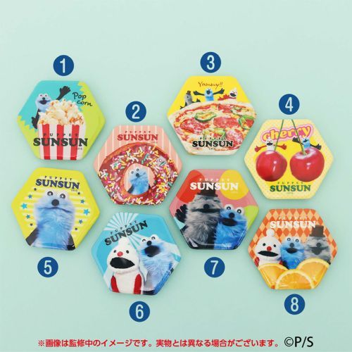 【エンスカイ】パペットスンスン 6角形カンバッジコレクション 1BOX入数：8
